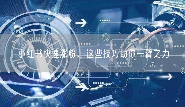 小红书快速涨粉，这些技巧助你一臂之力