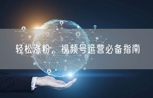 轻松涨粉，视频号运营必备指南
