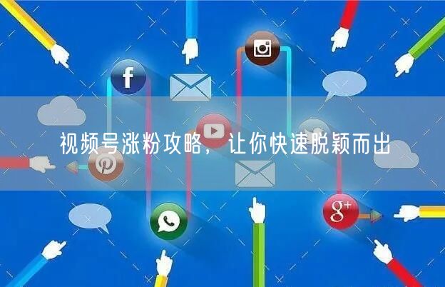 视频号涨粉攻略，让你快速脱颖而出