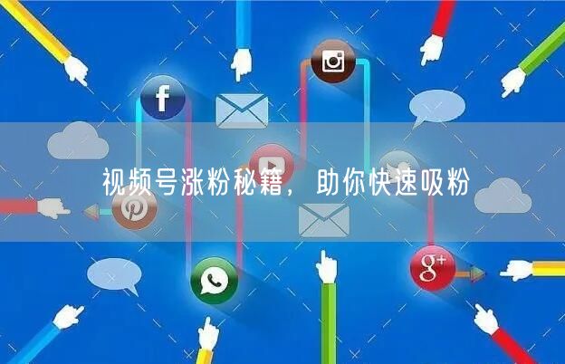 视频号涨粉秘籍，助你快速吸粉