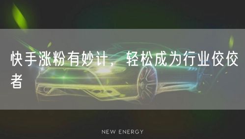 快手涨粉有妙计，轻松成为行业佼佼者